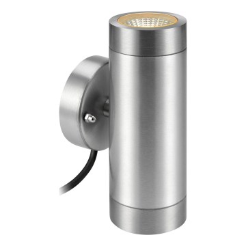 Markslöjd 108170 - LED zunanja stenska svetilka GARDEN24 2xLED/3W/24V IP44 matni krom