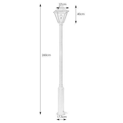 Markslöjd 108171 - LED zunanja vrtna svetilka GARDEN24 LED/3W/24V 260 cm IP44 črna