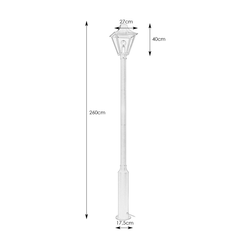 Markslöjd 108171 - LED zunanja vrtna svetilka GARDEN24 LED/3W/24V 260 cm IP44 črna
