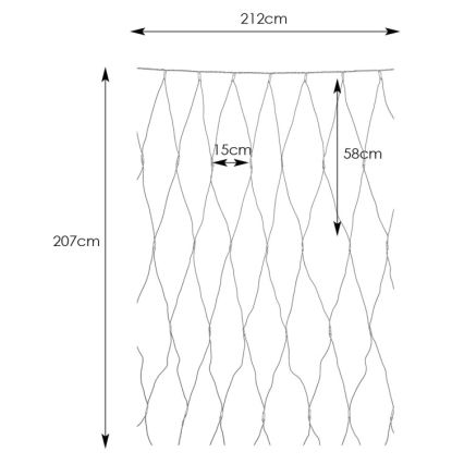Markslöjd 108178 - LED zunanja božična zavesa GARDEN24 160xLED/24V 2x2m topla bela