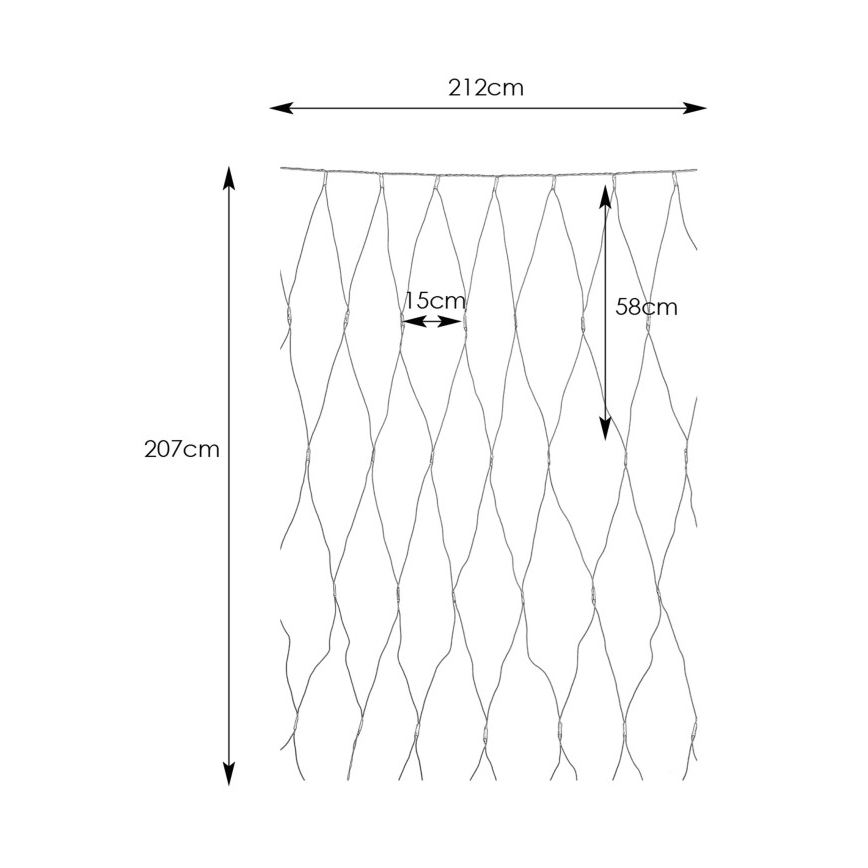 Markslöjd 108178 - LED zunanja božična zavesa GARDEN24 160xLED/24V 2x2m topla bela
