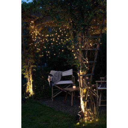 Markslöjd 108179 - LED zunanja božična zavesa GARDEN24 160xLED/24V 3,1m topla bela
