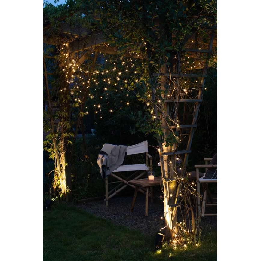 Markslöjd 108179 - LED zunanja božična zavesa GARDEN24 160xLED/24V 3,1m topla bela