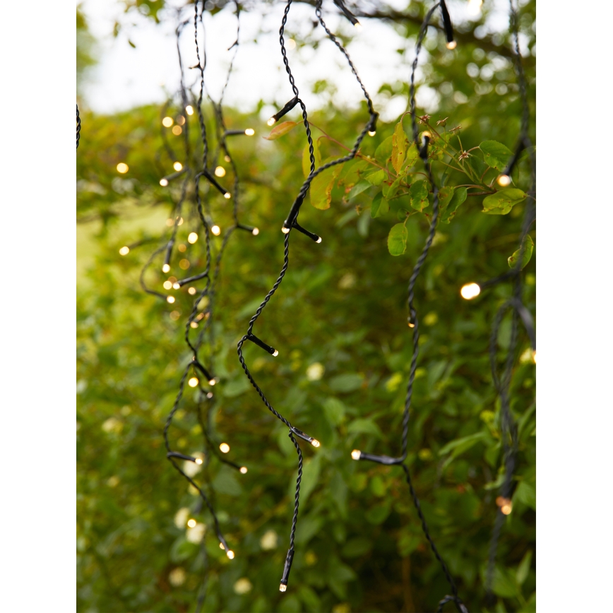 Markslöjd 108179 - LED zunanja božična zavesa GARDEN24 160xLED/24V 3,1m topla bela