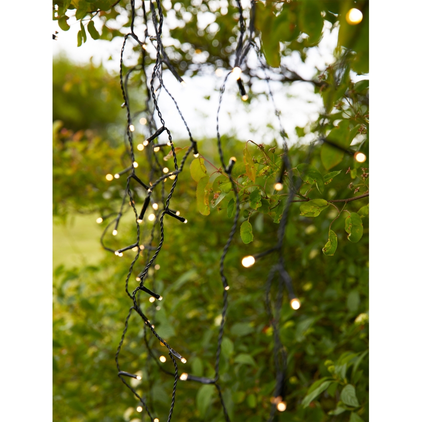 Markslöjd 108179 - LED zunanja božična zavesa GARDEN24 160xLED/24V 3,1m topla bela