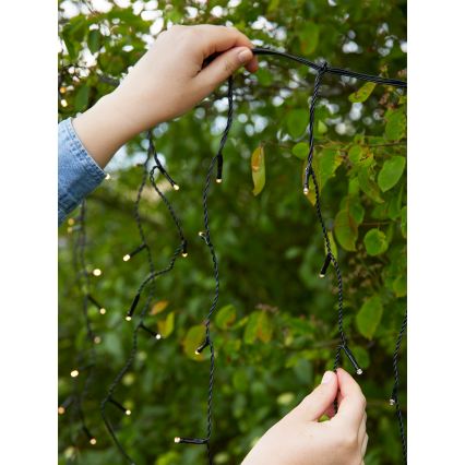 Markslöjd 108179 - LED zunanja božična zavesa GARDEN24 160xLED/24V 3,1m topla bela