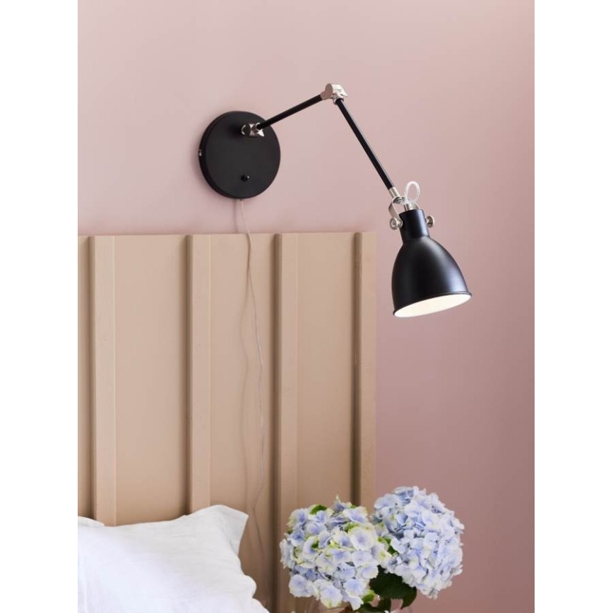 Markslöjd 108250 - Stenska svetilka HOUSE 1xE14/40W/230V črna