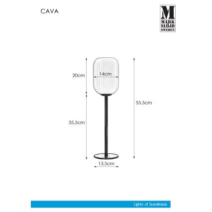 Markslöjd 108251 - Namizna svetilka CAVA 1xE14/40W/230V zlata