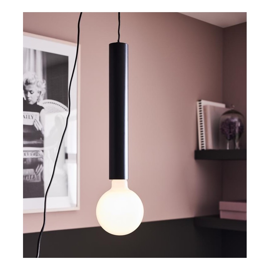 Markslöjd 108260 - Lestenec na vrvici SENCILLO 1xE27/40W/230V črn