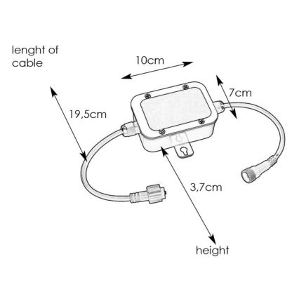 Markslöjd 108332 - Ohišje za varovalke GARDEN24 24V IP44