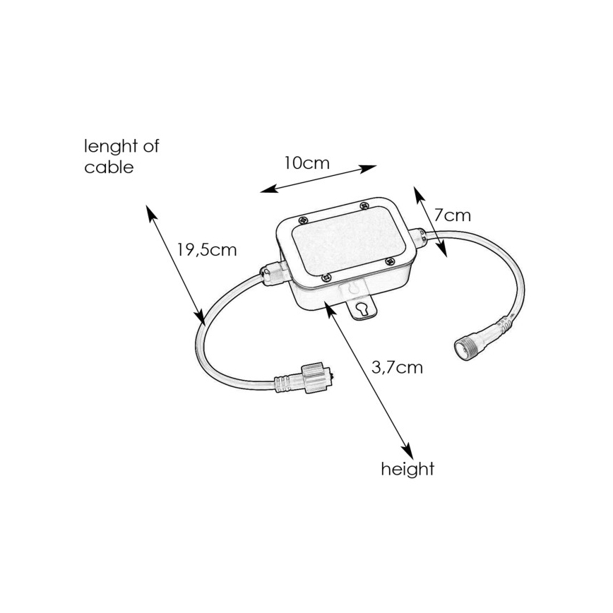 Markslöjd 108332 - Ohišje za varovalke GARDEN24 24V IP44
