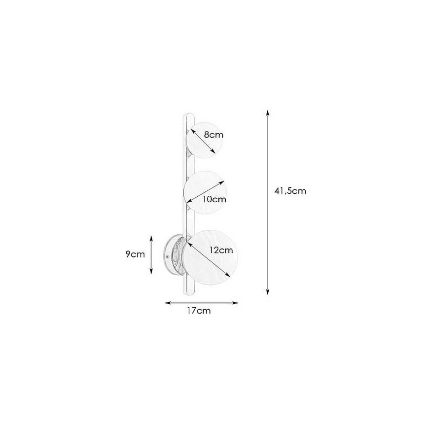 Markslöjd 108349 - Kopalniška stenska svetilka PURO 3xG9/20W/230V IP44 črna