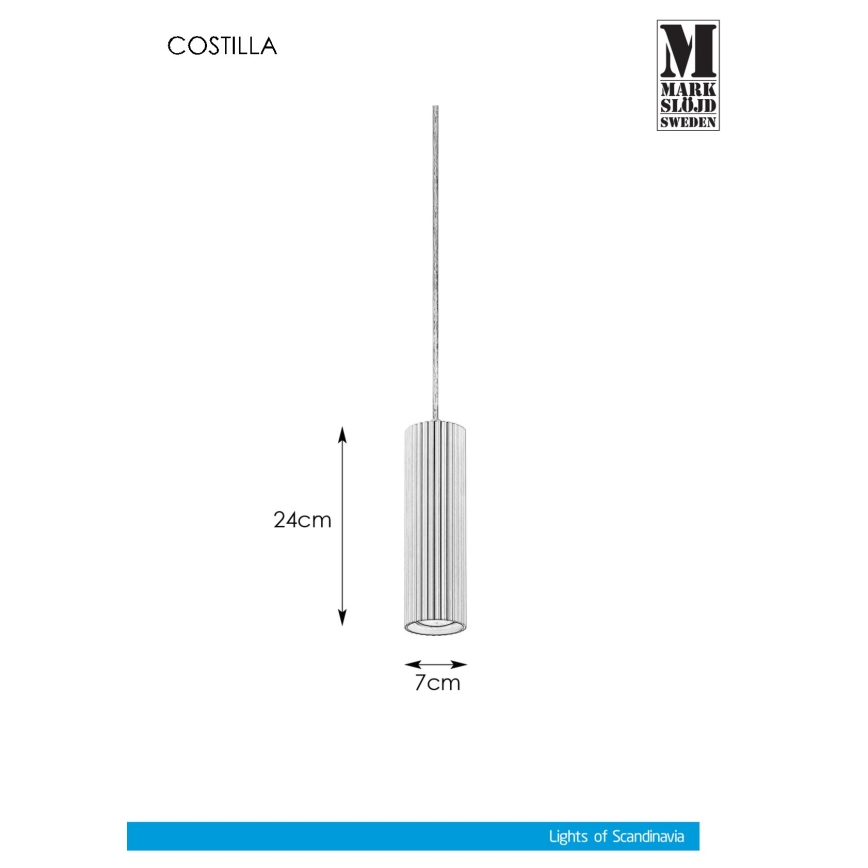 Markslöjd 108472 - Lestenec na vrvici COSTILLA 1xGU10/7W/230V antracit