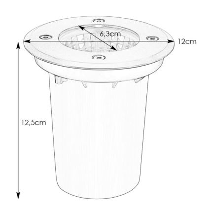 Markslöjd 108537 - Zunanja vgradna LED svetilka GARDEN24 LED/9W/24V IP44 mat krom