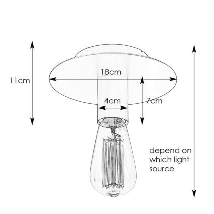 Markslöjd 108541 - Stropna luč PIATTO 1xE27/40W/230V zlata