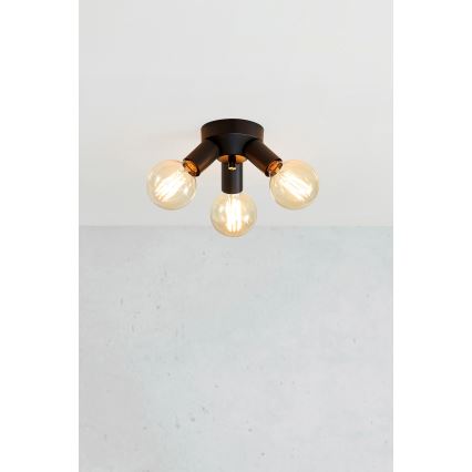 Markslöjd 108549 - Stropna luč MAZZO 3xE27/40W/230V črn
