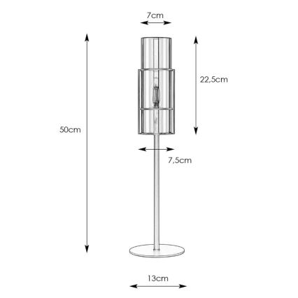 Markslöjd 108559 - Namizna svetilka TUBO 1xE14/40W/230V 50 cm črn