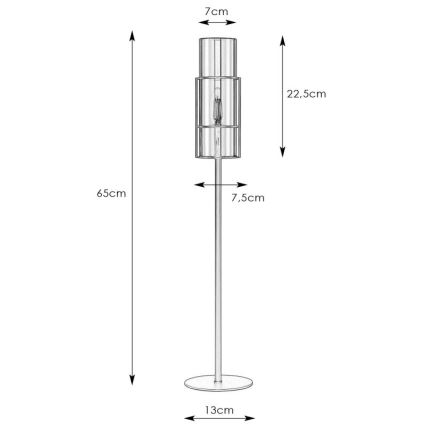 Markslöjd 108560 - Namizna svetilka TORCIA 1xE14/40W/230V 65 cm črna
