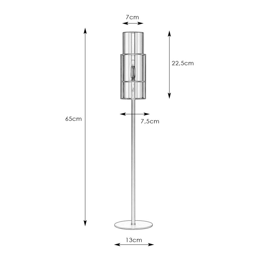 Markslöjd 108560 - Namizna svetilka TORCIA 1xE14/40W/230V 65 cm črna