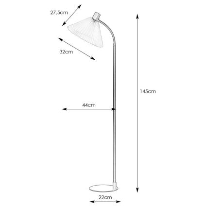 Markslöjd 108568 - Stojalna svetilka MIRA 1xE27/40W/230V črn