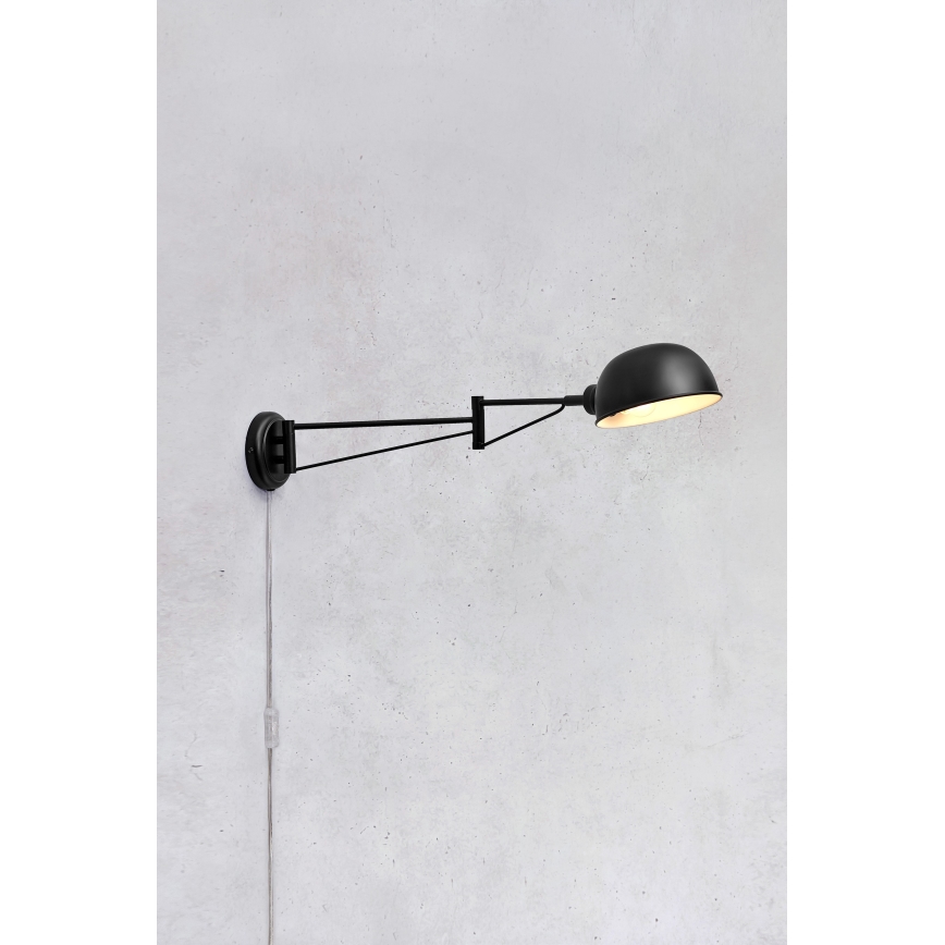 Markslöjd 108587 - Stenska svetilka PORTLAND 1xE27/40W/230V črn