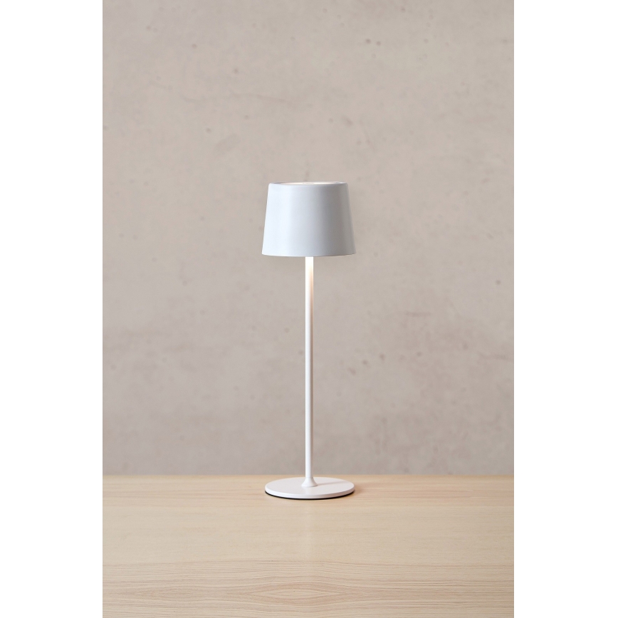 Markslöjd 108654 - LED Zatemnitvena polnilna svetilka FIORE LED/2W/5V IP44 38 cm bela