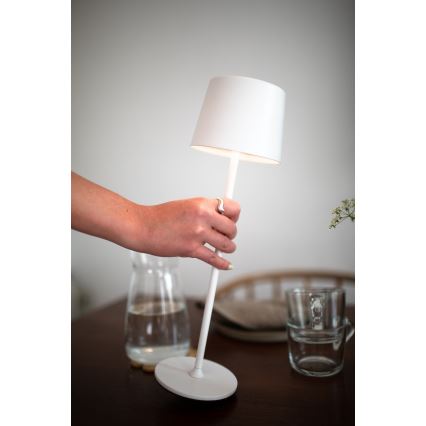 Markslöjd 108654 - LED Zatemnitvena polnilna svetilka FIORE LED/2W/5V IP44 38 cm bela