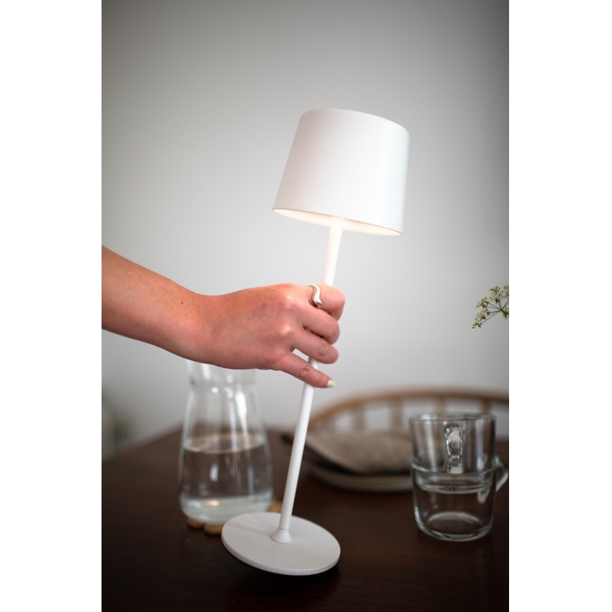 Markslöjd 108654 - LED Zatemnitvena polnilna svetilka FIORE LED/2W/5V IP44 38 cm bela