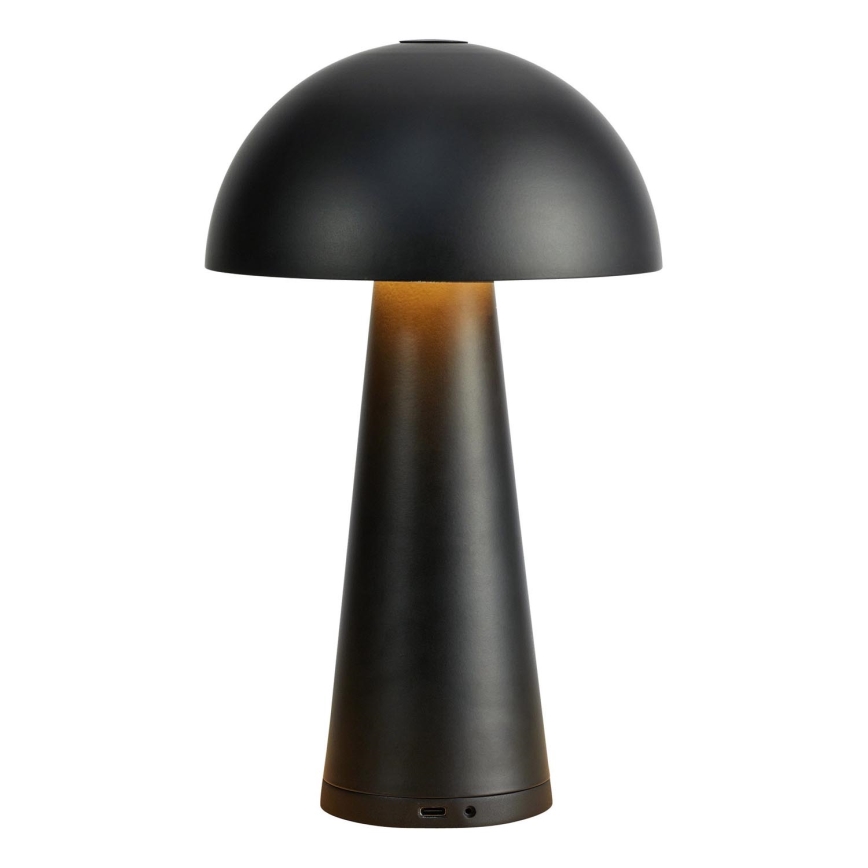 Markslöjd 108655 - LED Zatemnitvena polnilna svetilka FUNGI LED/1,5W/5V IP44 črna