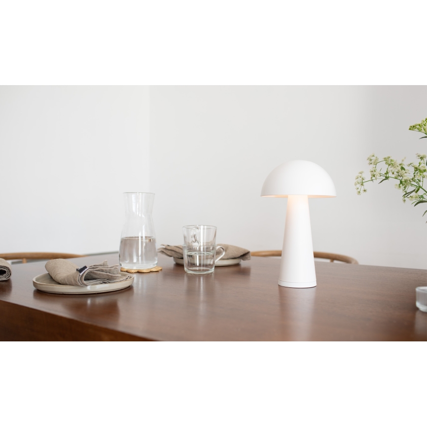 Markslöjd 108656 - LED Zatemnitvena polnilna svetilka FUNGI LED/1,5W/5V IP44 bela