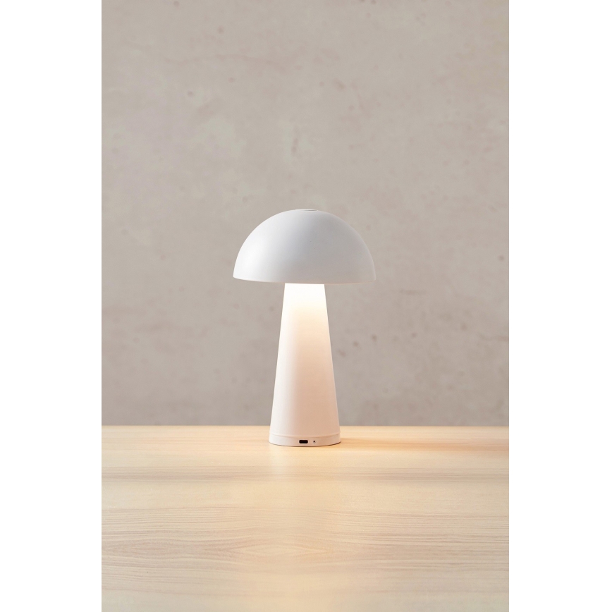 Markslöjd 108656 - LED Zatemnitvena polnilna svetilka FUNGI LED/1,5W/5V IP44 bela