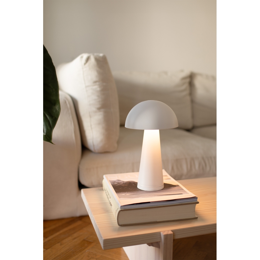 Markslöjd 108656 - LED Zatemnitvena polnilna svetilka FUNGI LED/1,5W/5V IP44 bela