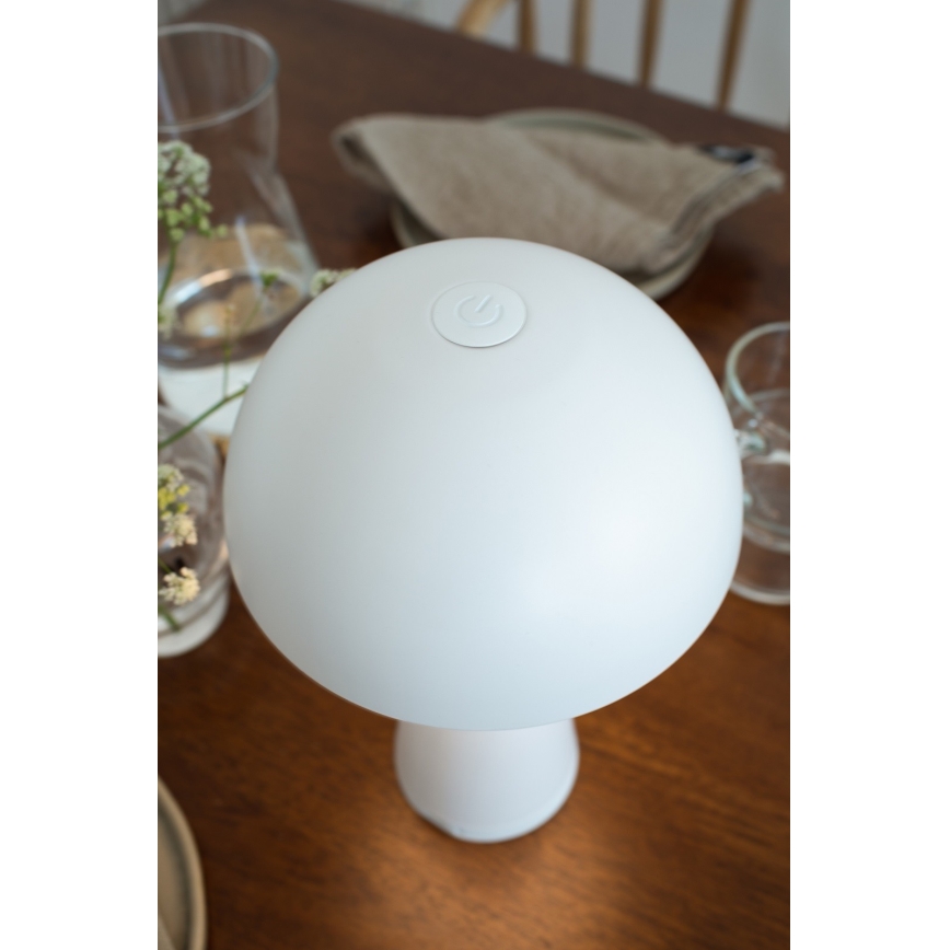 Markslöjd 108656 - LED Zatemnitvena polnilna svetilka FUNGI LED/1,5W/5V IP44 bela