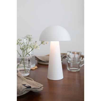 Markslöjd 108656 - LED Zatemnitvena polnilna svetilka FUNGI LED/1,5W/5V IP44 bela