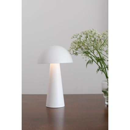 Markslöjd 108656 - LED Zatemnitvena polnilna svetilka FUNGI LED/1,5W/5V IP44 bela