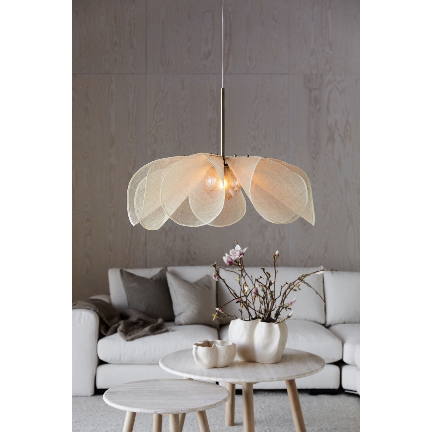 Markslöjd 108661 - Lestenec na vrvici STYRKA 1xE27/40W/230V pr. 75 cm bež