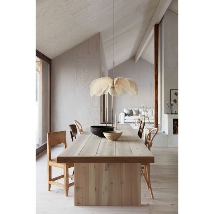 Markslöjd 108661 - Lestenec na vrvici STYRKA 1xE27/40W/230V pr. 75 cm bež