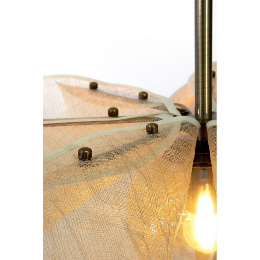 Markslöjd 108661 - Lestenec na vrvici STYRKA 1xE27/40W/230V pr. 75 cm bež
