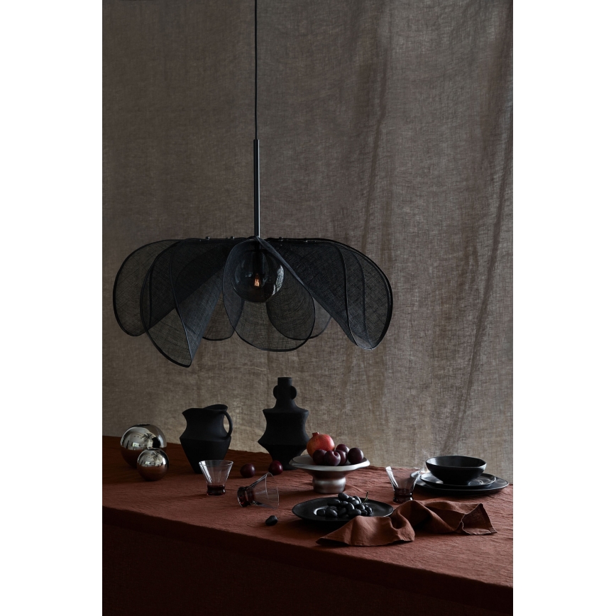 Markslöjd 108662 - Lestenec na vrvici STYRKA 1xE27/40W/230V pr. 75 cm črna