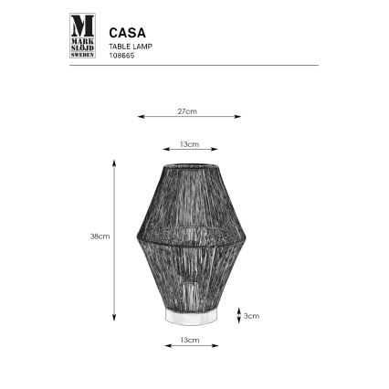 Markslöjd 108665 - Namizna svetilka CASA 1xE27/40W/230V medenina