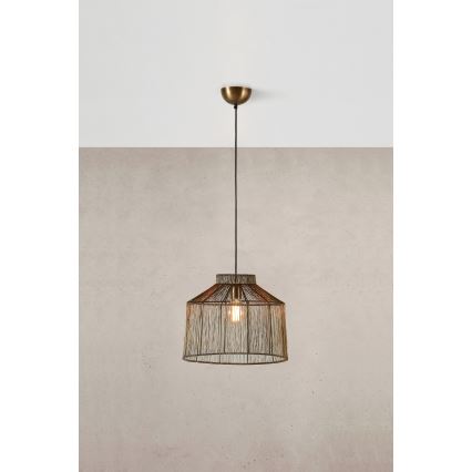 Markslöjd 108667 - Lestenec na vrvici CAPANNA 1xE27/40W/230V medenina