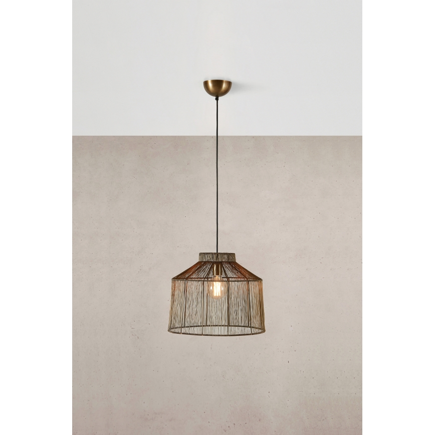 Markslöjd 108667 - Lestenec na vrvici CAPANNA 1xE27/40W/230V medenina