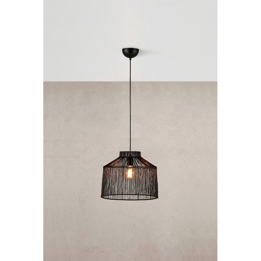Markslöjd 108668 - Lestenec na vrvici CAPANNA 1xE27/40W/230V črna