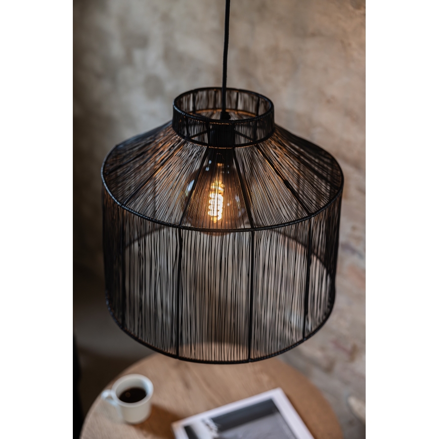Markslöjd 108668 - Lestenec na vrvici CAPANNA 1xE27/40W/230V črna