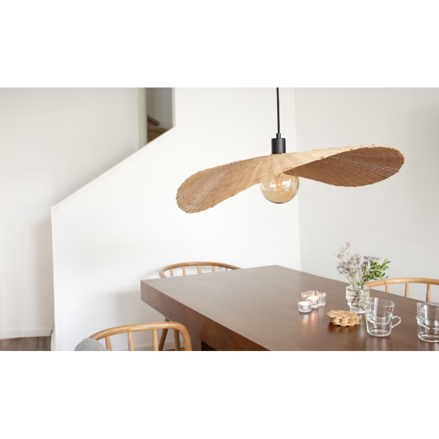 Markslöjd 108677 - Lestenec na vrvici RAYO 1xE27/40W/230V bež/bambus