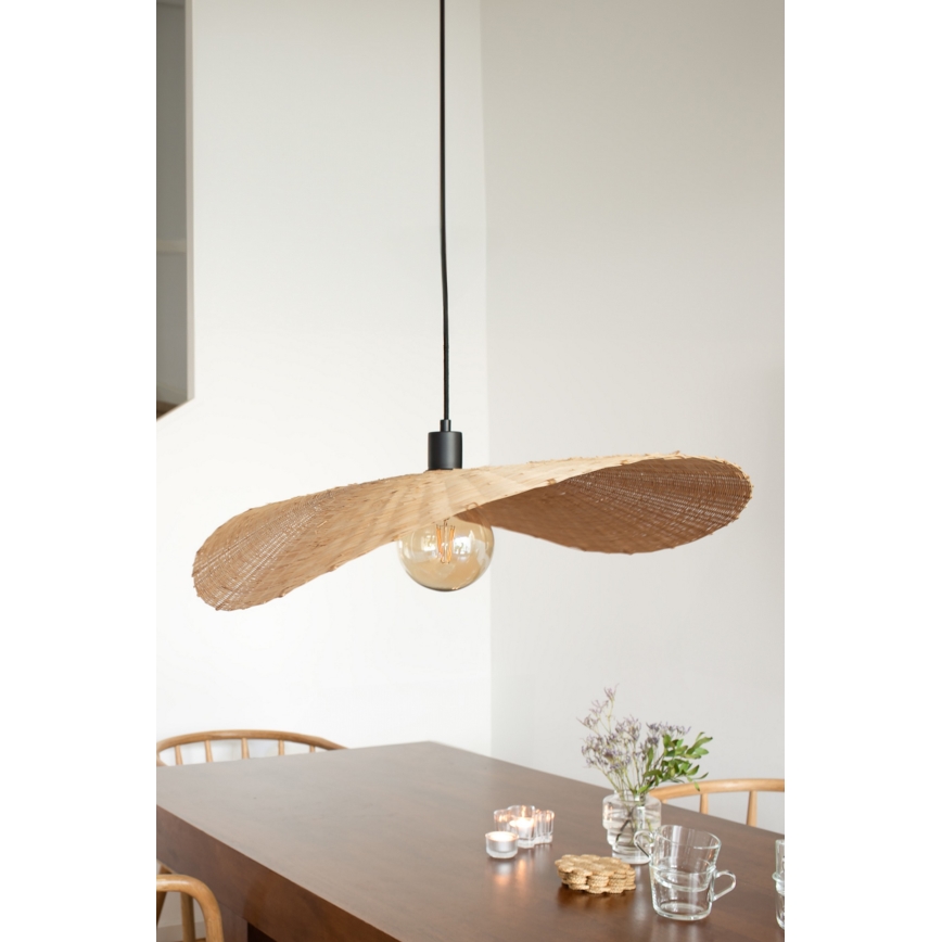 Markslöjd 108677 - Lestenec na vrvici RAYO 1xE27/40W/230V bež/bambus