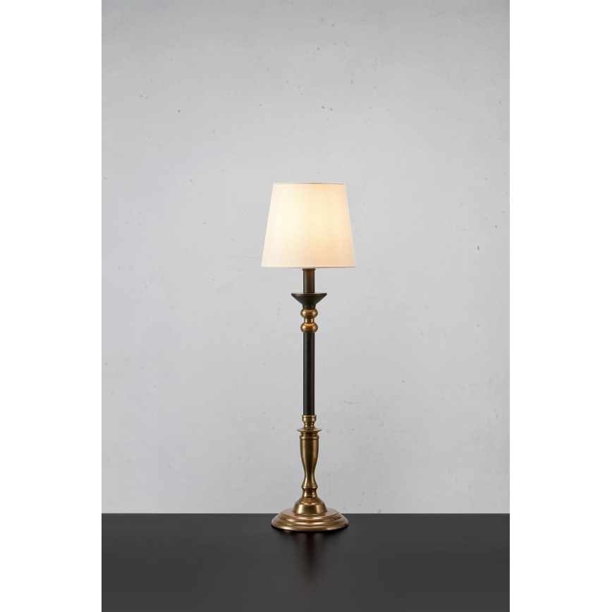 Markslöjd 108679 - Namizna svetilka GENT 1xE27/40W/230V medenina/črna/bela