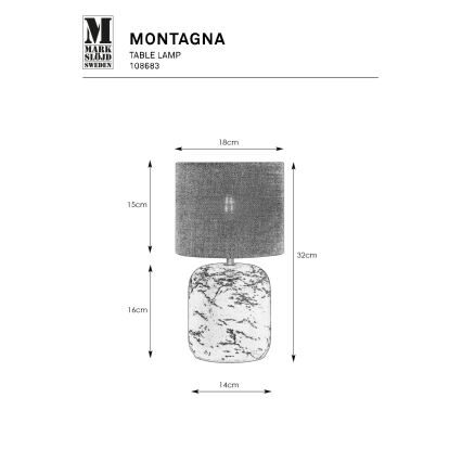 Markslöjd 108683 - Namizna svetilka MONTAGNA 1xE14/40W/230V 32 cm bež/črna
