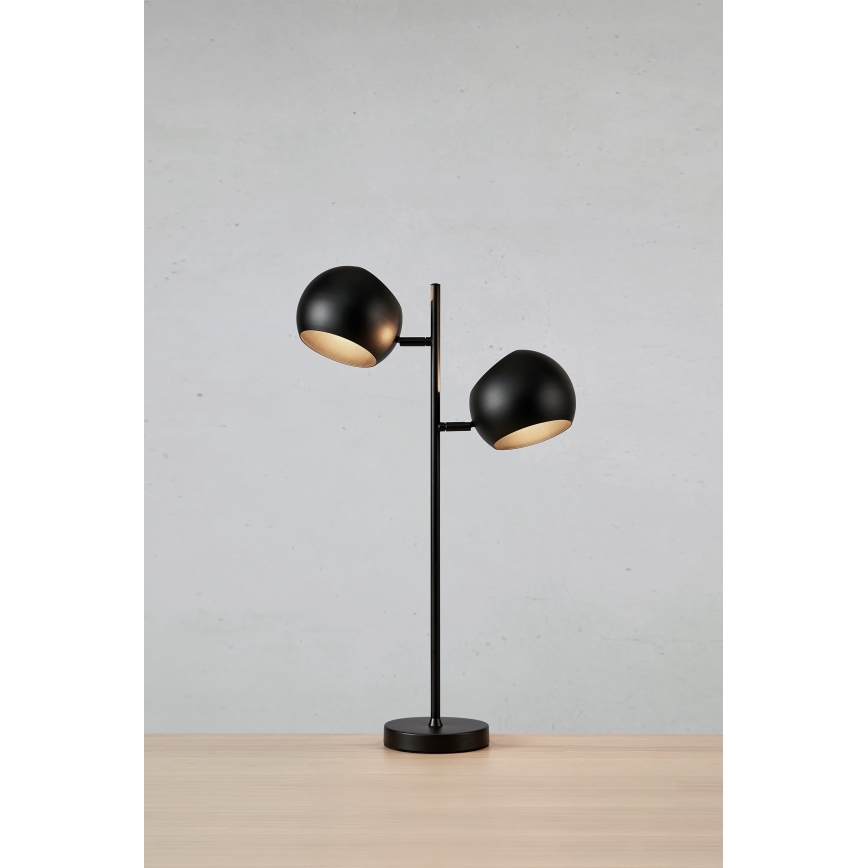 Markslöjd 108691 - Namizna svetilka EDGAR 2xE14/40W/230V črna