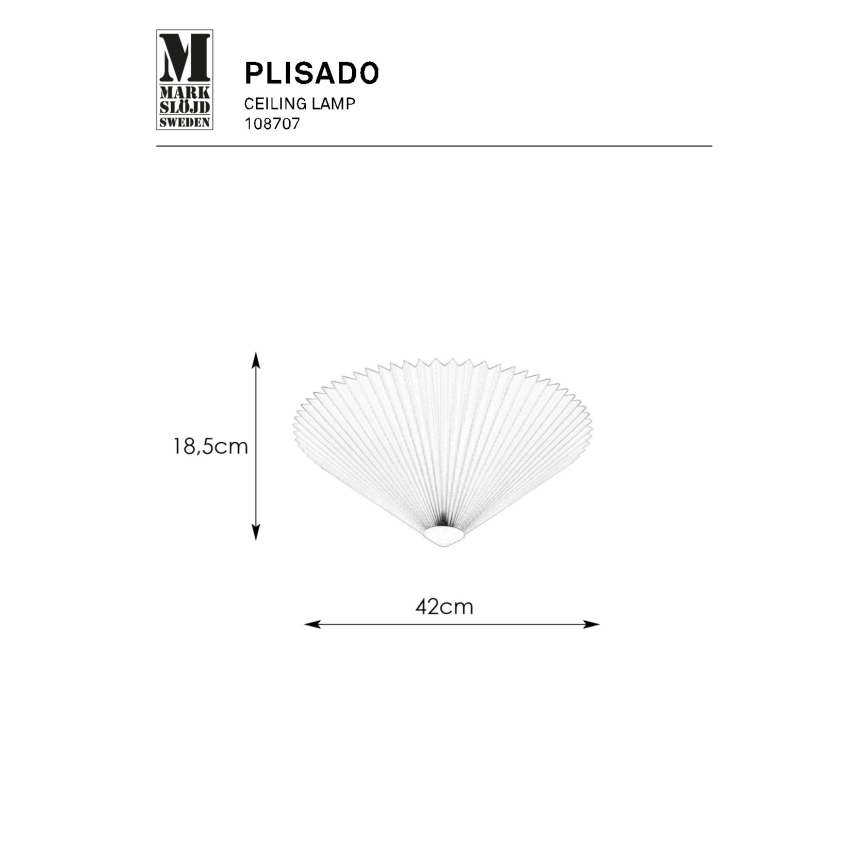 Markslöjd 108707 - Stropna svetilka PLISADO 3xE14/40W/230V pr. 42 cm siva